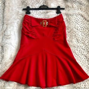 Roberto Cavalli Belted Flared Skirt